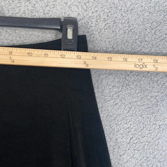 Chico's Skirt Womens 1 Black Casual Pleated Pull On Elastic Waist Solid Maxi - Picture 7 of 15